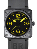 Bell & Ross BR01-92 Carbon Yellow Automatique Hommes Montre Réplique